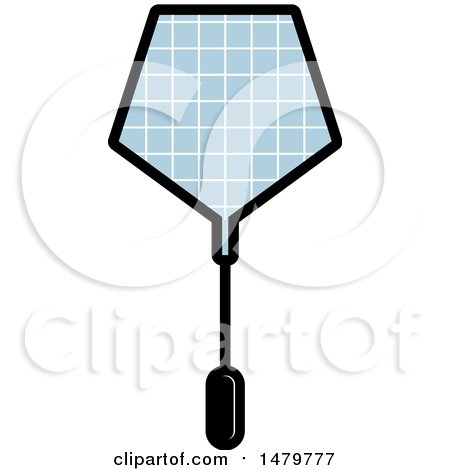 Clipart of a Pentagon Shaped Tennis Racket - Royalty Free Vector Illustration by Lal Perera
