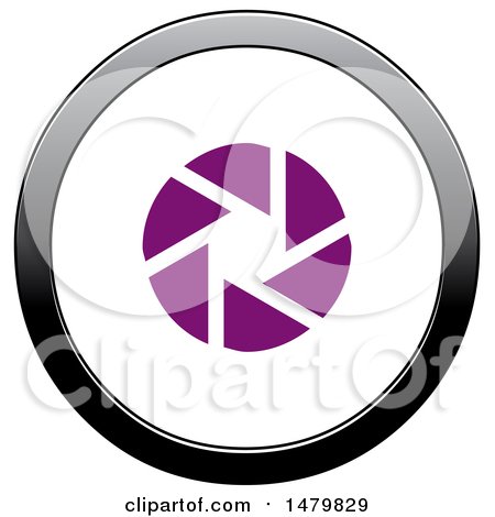 Clipart of a Photography Aperture Shutter Circle Design - Royalty Free Vector Illustration by Lal Perera