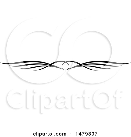 Clipart of a Vintage Calligraphic Design Element - Royalty Free Vector Illustration by Frisko