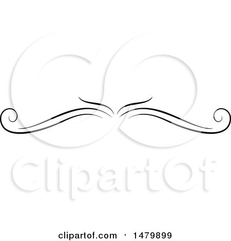 Clipart of a Vintage Calligraphic Open Book Design Element - Royalty Free Vector Illustration by Frisko