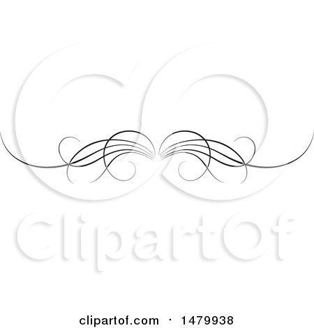 Clipart of a Vintage Calligraphic Design Element - Royalty Free Vector Illustration by Frisko