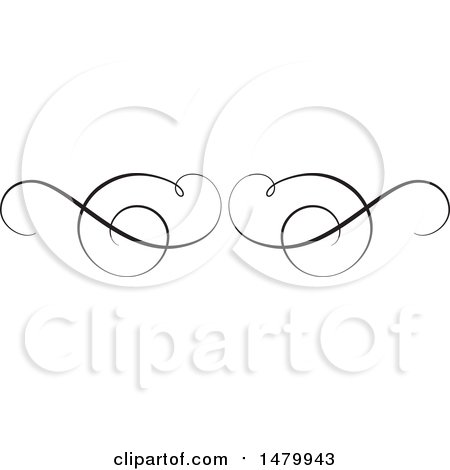 Clipart of a Vintage Calligraphic Design Element - Royalty Free Vector Illustration by Frisko