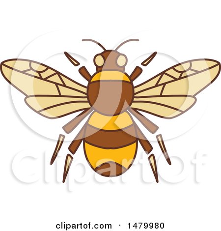 Clipart of a Bumble Bee - Royalty Free Vector Illustration by patrimonio