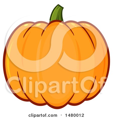 Clipart of a Plump Pumpkin - Royalty Free Vector Illustration by Hit Toon