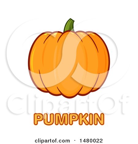 Clipart of a Plump Pumpkin over Text - Royalty Free Vector Illustration by Hit Toon