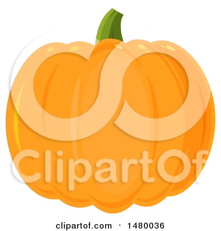 Clipart of a Perfect Pumpkin - Royalty Free Vector Illustration by Hit Toon