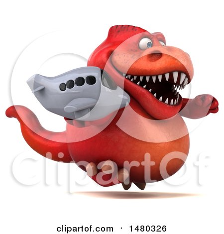 red t rex with horns