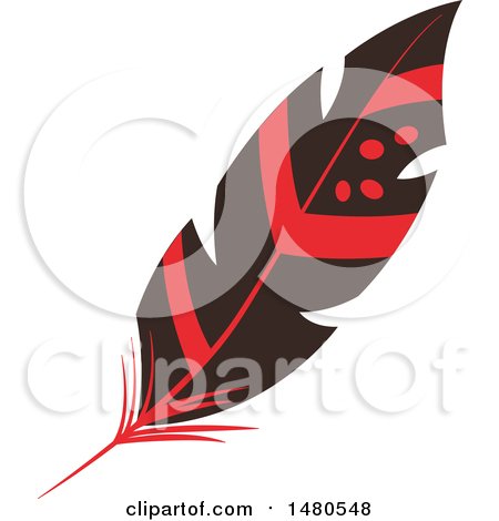 Clipart of a Feather - Royalty Free Vector Illustration by Cherie Reve