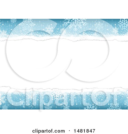 Clipart of a Snowflake Background with Text Space - Royalty Free Vector Illustration by dero