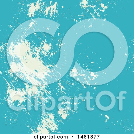 Clipart of a Blue Grunge Background - Royalty Free Vector Illustration by KJ Pargeter