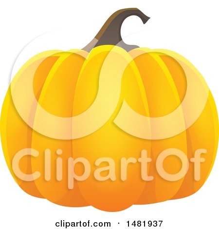Clipart of a Pumpkin - Royalty Free Vector Illustration by visekart