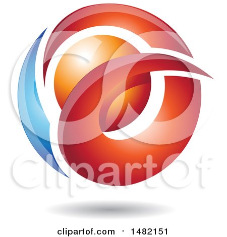 Clipart of an Abstract Letter a Around a Pearl - Royalty Free Vector Illustration by cidepix