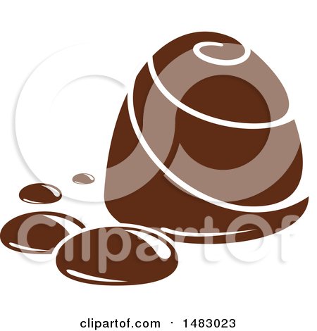 Clipart of a Milk Chocolate Treat - Royalty Free Vector Illustration by Vector Tradition SM
