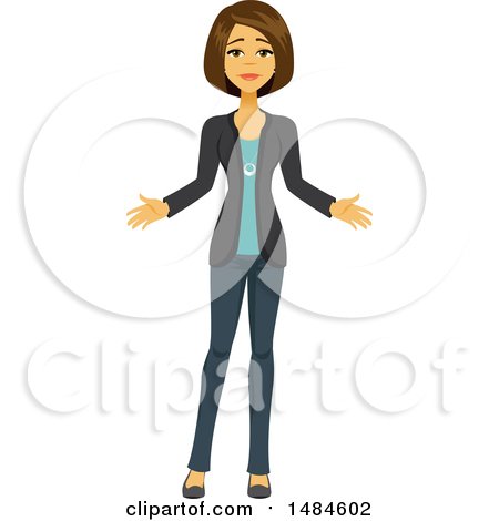 Clipart of a Disappointed Business Woman - Royalty Free Illustration by Amanda Kate