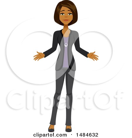 Clipart of a Disappointed Business Woman - Royalty Free Illustration by Amanda Kate