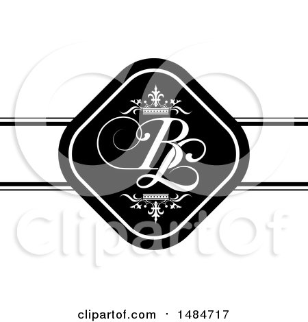 Clipart of a B and L Initials Wedding Design - Royalty Free Vector Illustration by Lal Perera