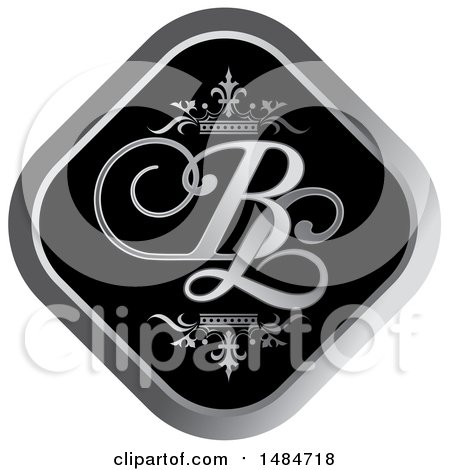 Clipart of a B and L Initials Wedding Design - Royalty Free Vector Illustration by Lal Perera