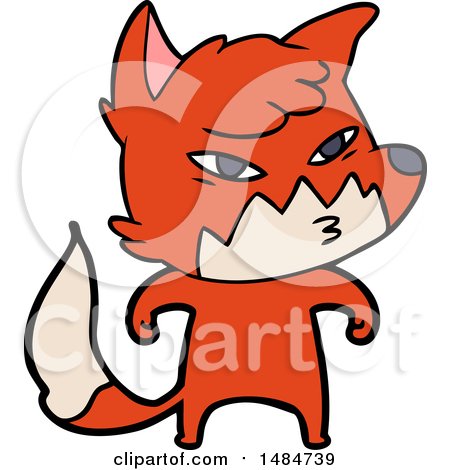 Clipart Of A Fox - Royalty Free Vector Illustration by lineartestpilot