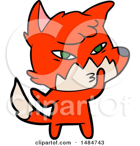 Clipart Of A Fox - Royalty Free Vector Illustration by lineartestpilot