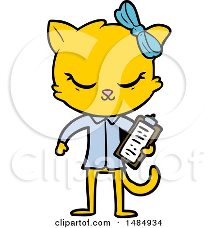 Cartoon Clipart Ginger Marmalade Kitty Cat by lineartestpilot