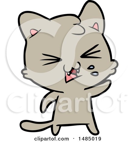 Cartoon Clipart of a Cat by lineartestpilot