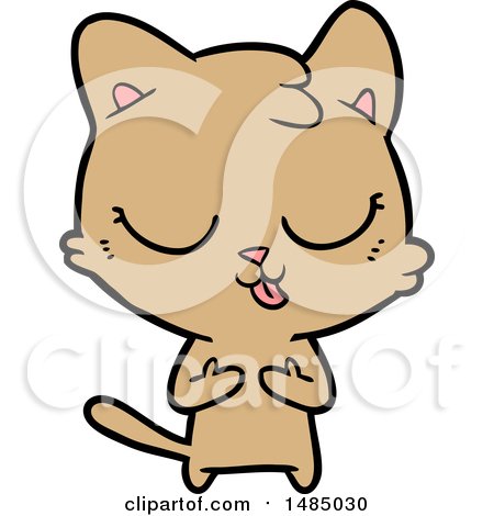 Cartoon Clipart of a Cat by lineartestpilot