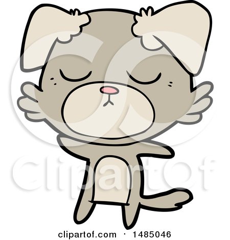 Cartoon Clipart of a Dog by lineartestpilot