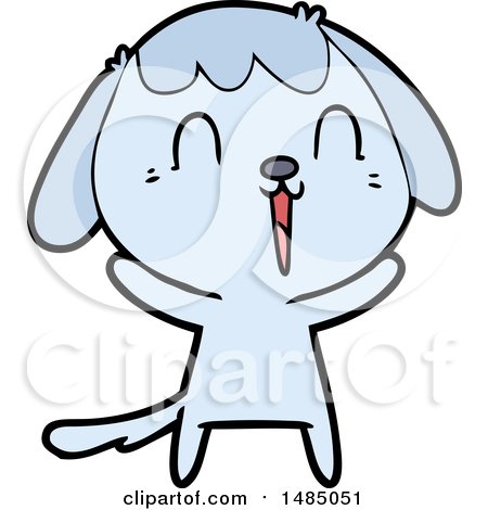 Cartoon Clipart of a Dog by lineartestpilot