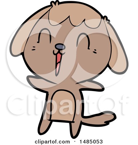 Cartoon Clipart of a Dog by lineartestpilot