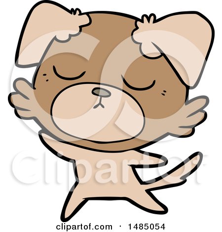 Cartoon Clipart of a Dog by lineartestpilot