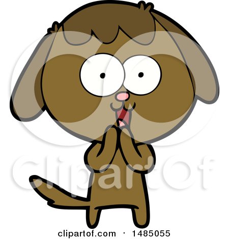 Cartoon Clipart of a Dog by lineartestpilot