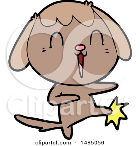 Cartoon Clipart of a Dog by lineartestpilot
