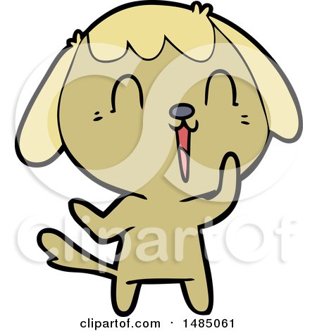 Cartoon Clipart of a Dog by lineartestpilot