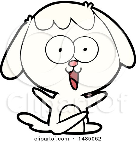 Cartoon Clipart of a Dog by lineartestpilot