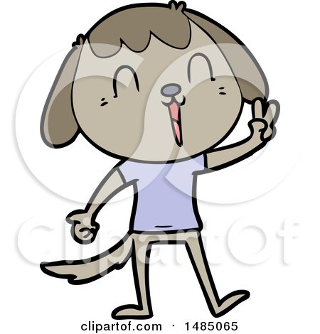 Cartoon Clipart of a Dog by lineartestpilot