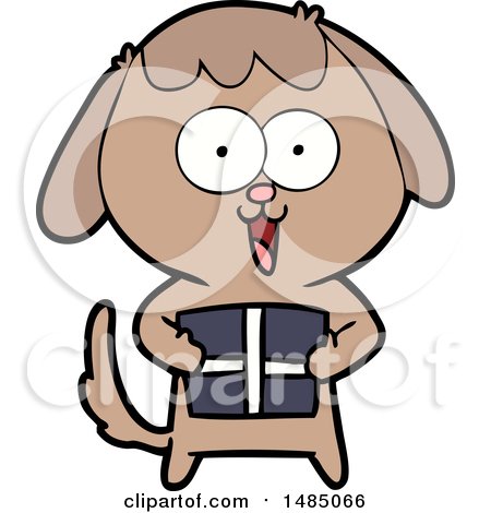 Cartoon Clipart of a Dog by lineartestpilot