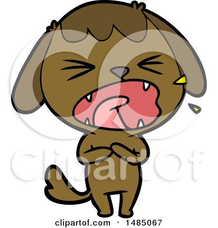 Cartoon Clipart of a Dog by lineartestpilot