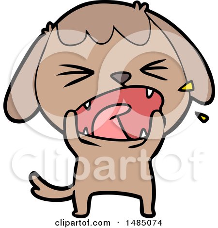 Cartoon Clipart of a Dog by lineartestpilot