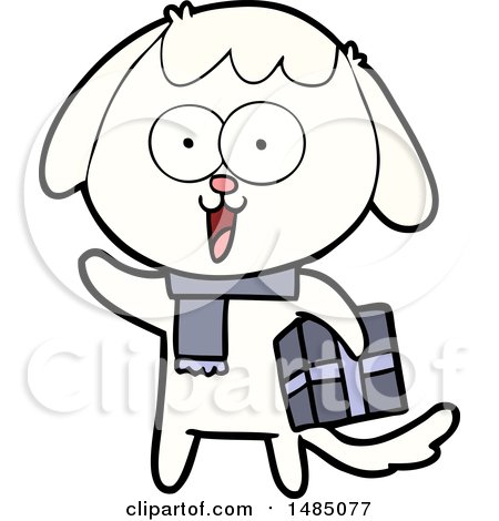 Cartoon Clipart of a Dog by lineartestpilot