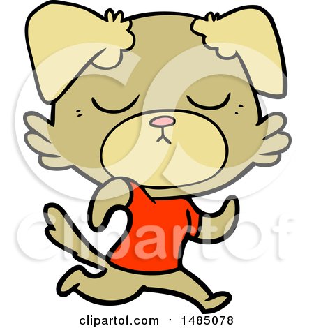 Cartoon Clipart of a Dog by lineartestpilot