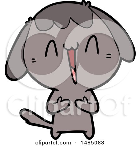 Cartoon Clipart of a Dog by lineartestpilot