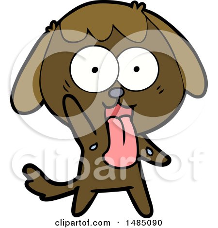 Cartoon Clipart of a Dog by lineartestpilot