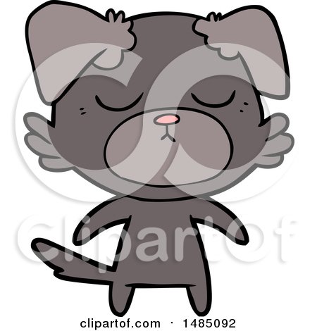 Cartoon Clipart of a Dog by lineartestpilot