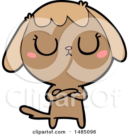 Cartoon Clipart of a Dog by lineartestpilot