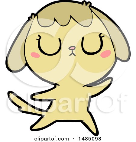 Cartoon Clipart of a Dog by lineartestpilot