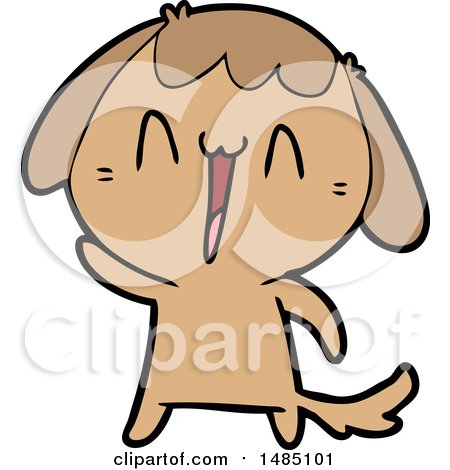 Cartoon Clipart of a Dog by lineartestpilot