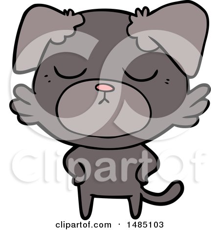 Cartoon Clipart of a Dog by lineartestpilot