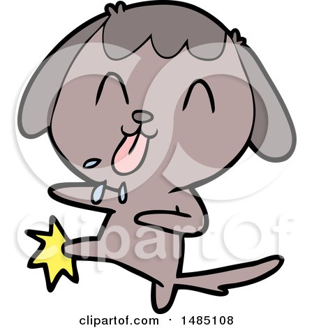 Cartoon Clipart of a Dog by lineartestpilot