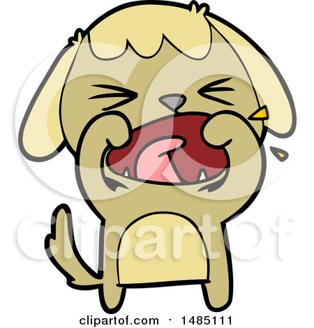 Cartoon Clipart of a Dog by lineartestpilot