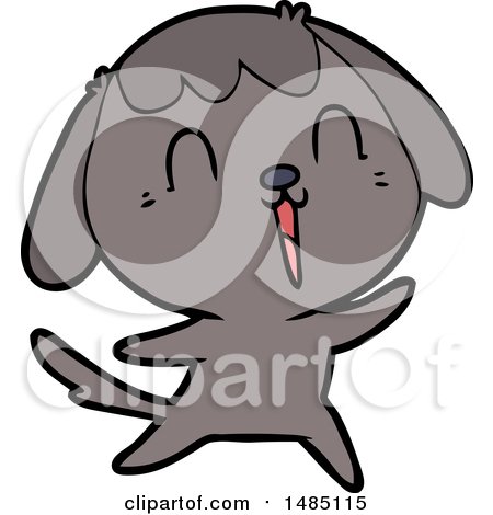 Cartoon Clipart of a Dog by lineartestpilot